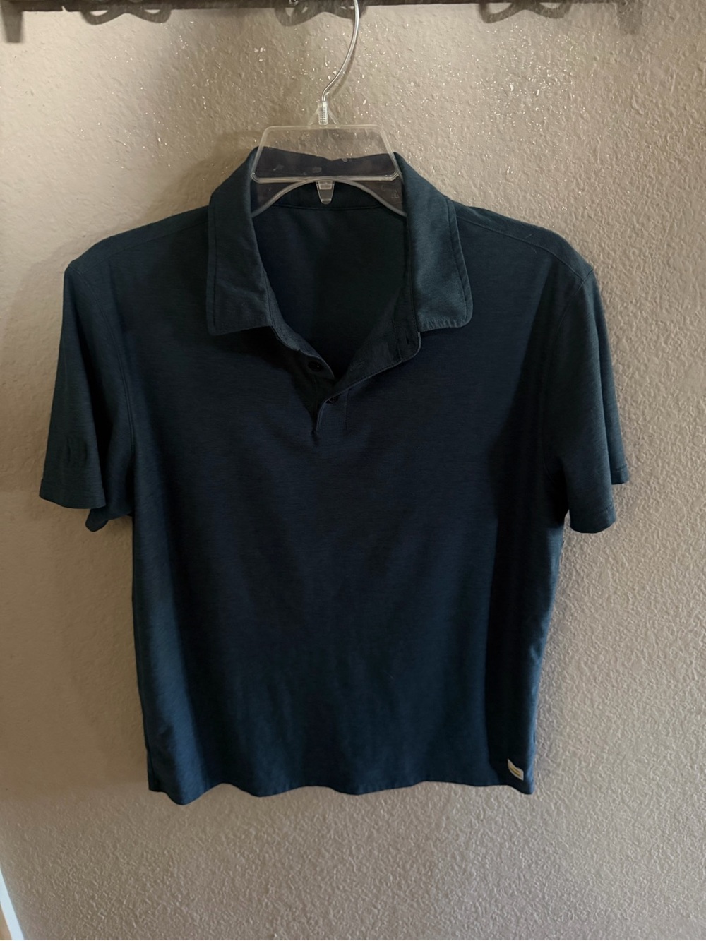 Vuori Strato Tech Polo Mens Small Teal Blue V188 Performance Stretch Golf Shirt
